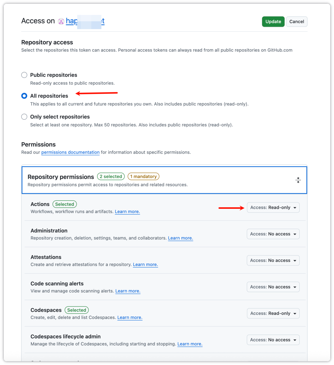 GitHub Token 权限